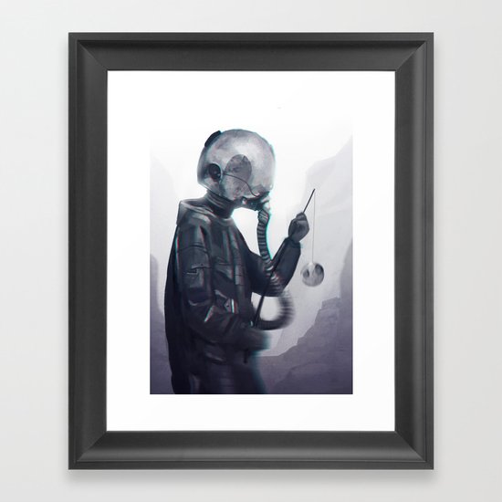 Catching the moon Framed Art Print