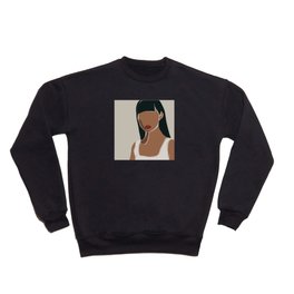 About Face: Light Crewneck Sweatshirt | Painting, Woman, Digital, Portrait 