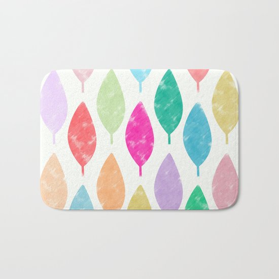 Colorful Leaves Bath Mat