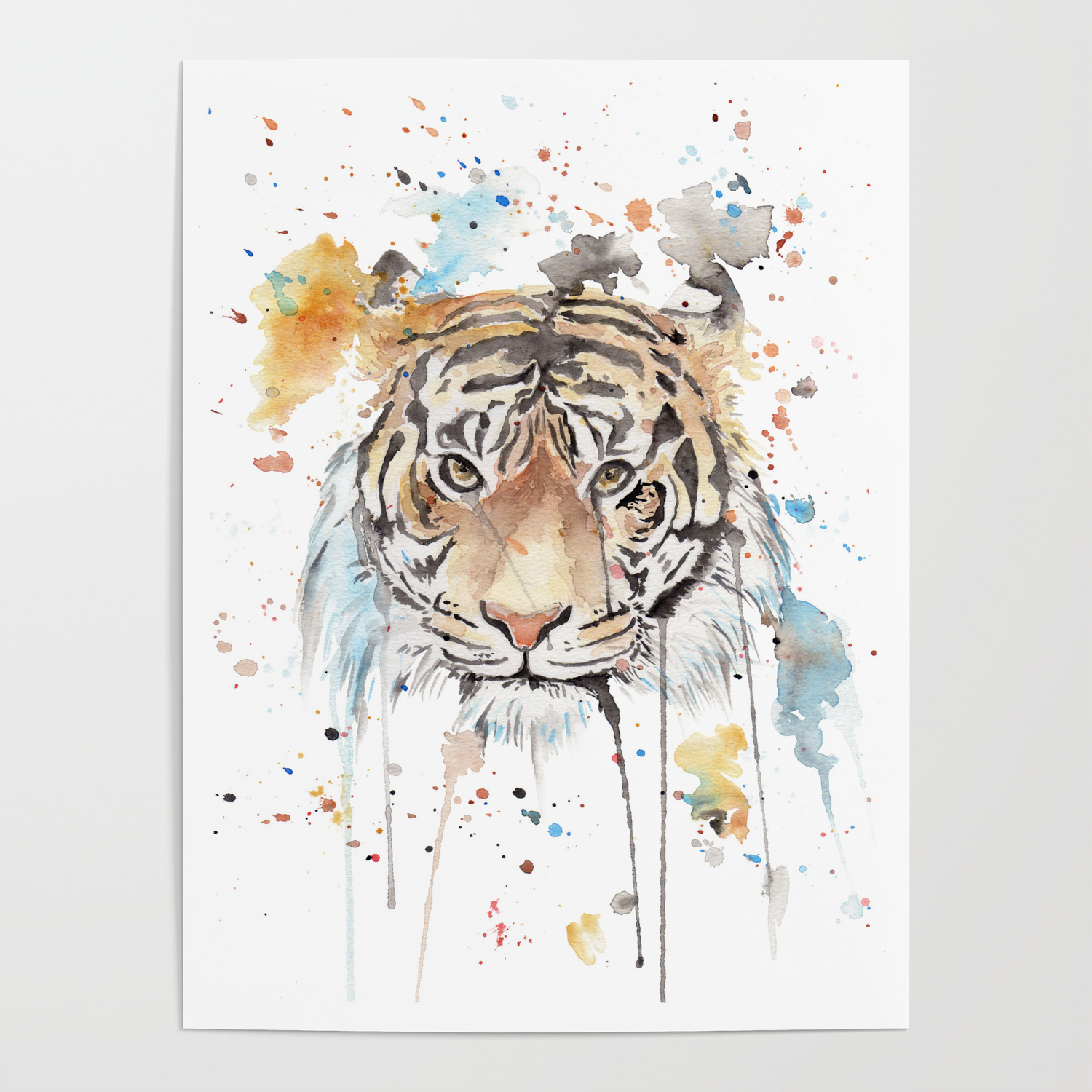 Animal Poster TIGER CLOSE UP Picture Poster Print Art A0 A1 A2 A3 A4 3471 