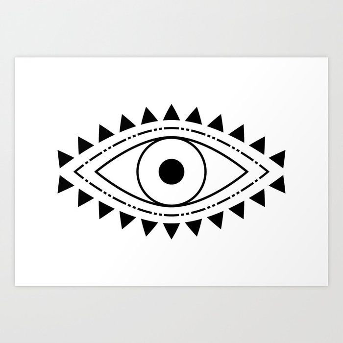 Evil Eye Art Print By Wall Threads Society6