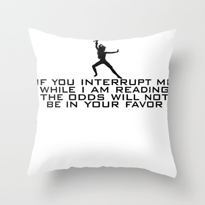 DO NOT INTERRUPT ME (FEMALE)  Throw Pillow