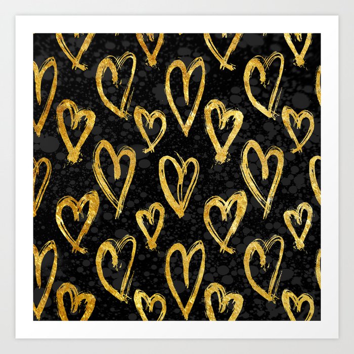 Hearts of Gold Art Print