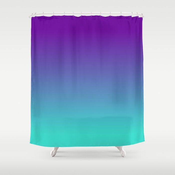 Violet Purple And Turquoise Ombre Shower Curtain By Annaleeblysse
