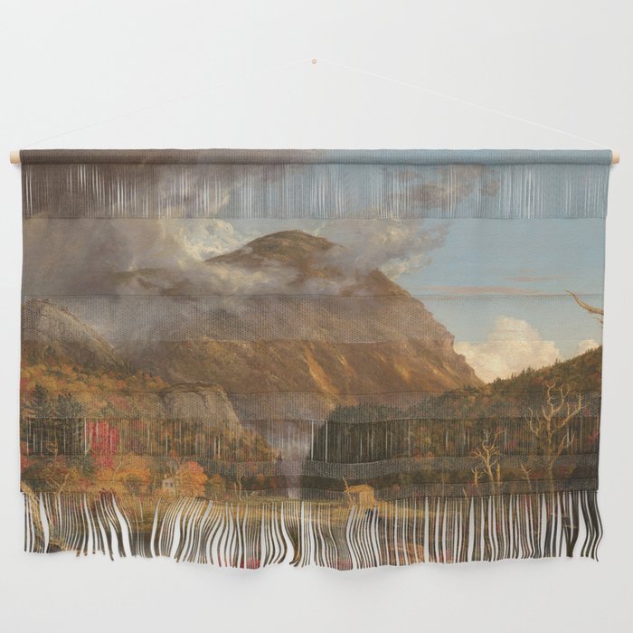 Vintage mountainous landscape painting Wall Hanging