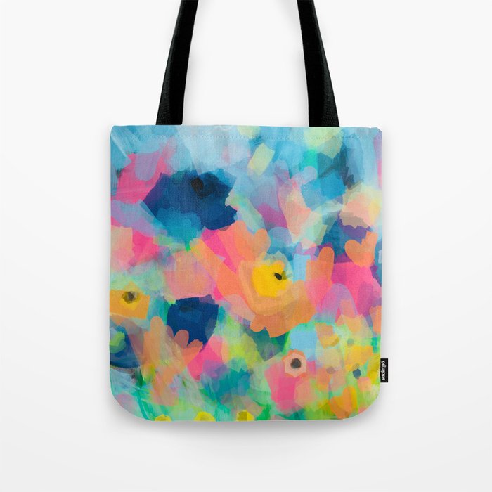 Colorful Flower Field Tote Bag