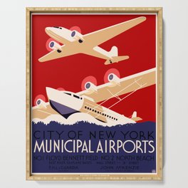 City of New York Airports Travel Serving Tray