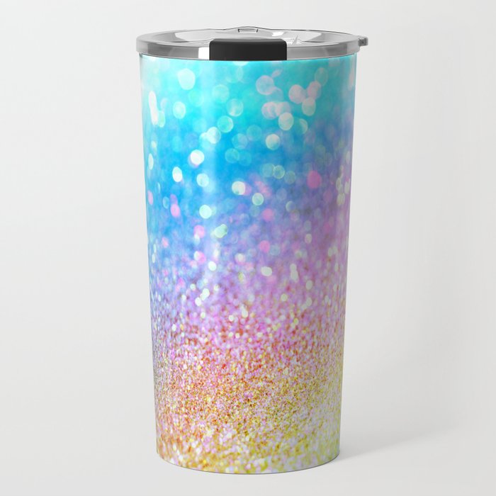 Rainbow Glitter Travel Mug By Haroulita Society6