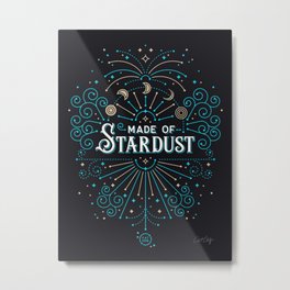 Made of Stardust – Blue & Black Palette Metal Print