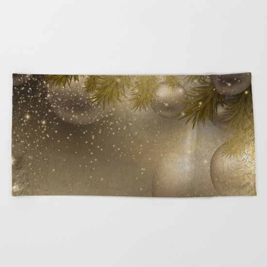 Gold ornaments Beach Towel