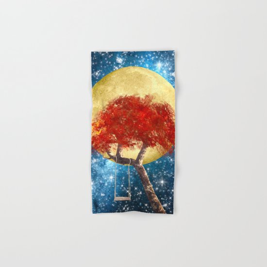 Swing Under a Golden Moon Hand & Bath Towel