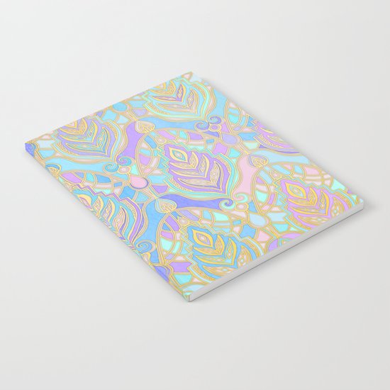 Jade & Blue Enamel Art Deco Pattern Notebook
