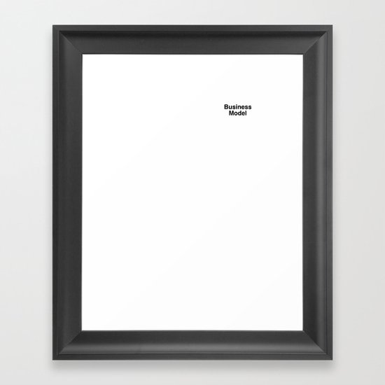 Business Model Framed Art Print