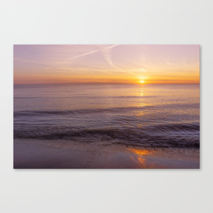 View of the setting sun Canvas Print