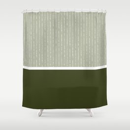 Linen Sage & Olive Shower Curtain