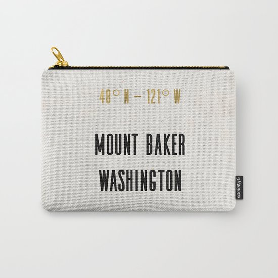 Mount Baker Washington Location Map Print Carry-All Pouch