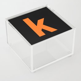 letter K (Orange & Black) Acrylic Box
