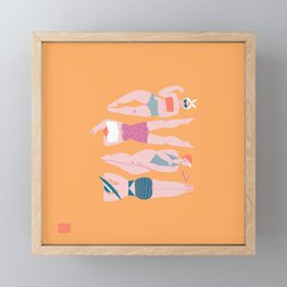 Beach Girls Framed Mini Art Print