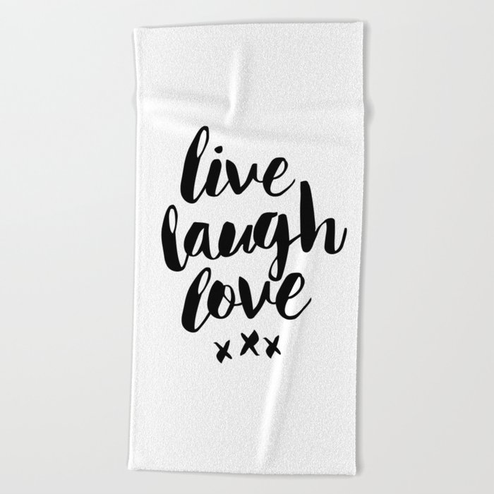 Live Laugh Love Black And White Wall Hangings Typography Design