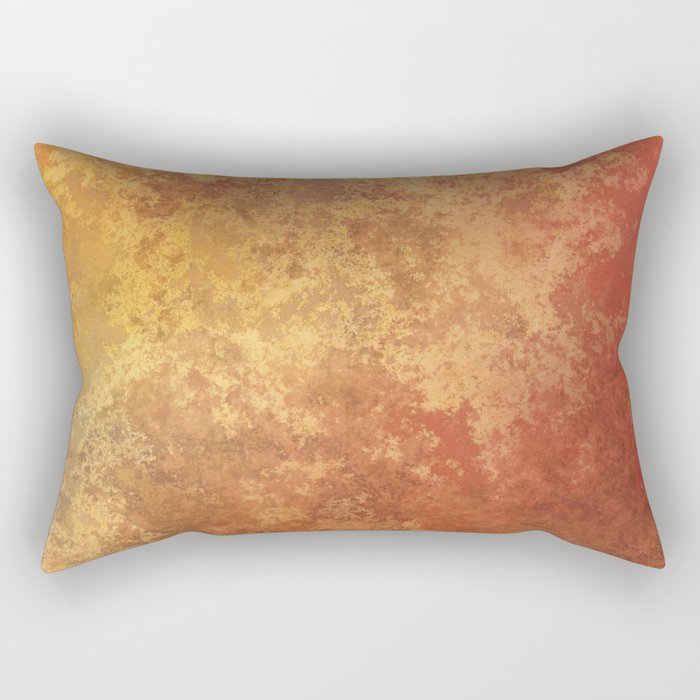 Rusted Copper and Gold Rectangular Pillow