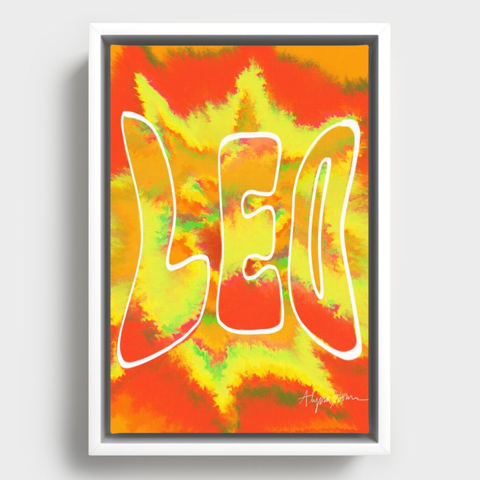 Leo Tie-Dye Framed Canvas
