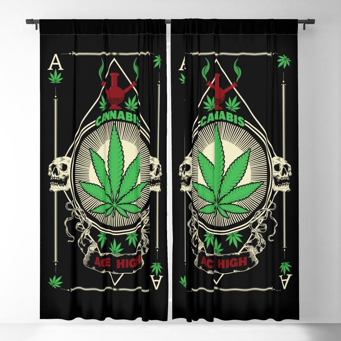 Cannabis - Ace High - Weed Marijuana   Blackout Curtain