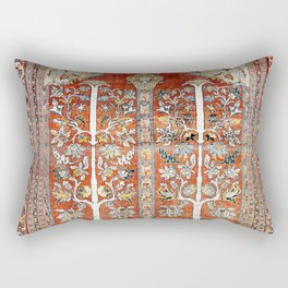 Silk Tabriz Northwest Persian Rug Print Rectangular Pillow