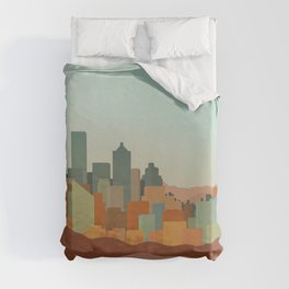 Seattle Skyline Duvet Cover