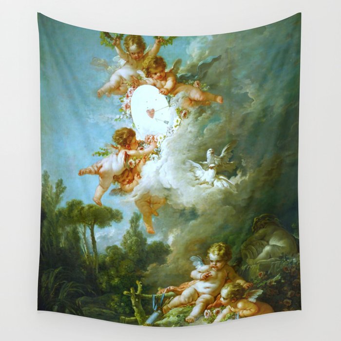 François Boucher "Cupid's Target" Wall Tapestry