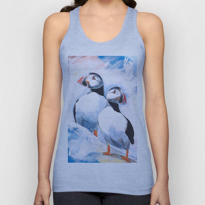Puffins - I watch over you, little brother - by LiliFlore Tank Top