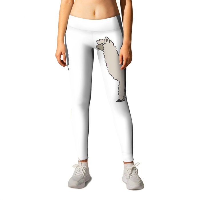 Cute Funny Sleepy Sloth Llama Leggings by The Perfect Presents
