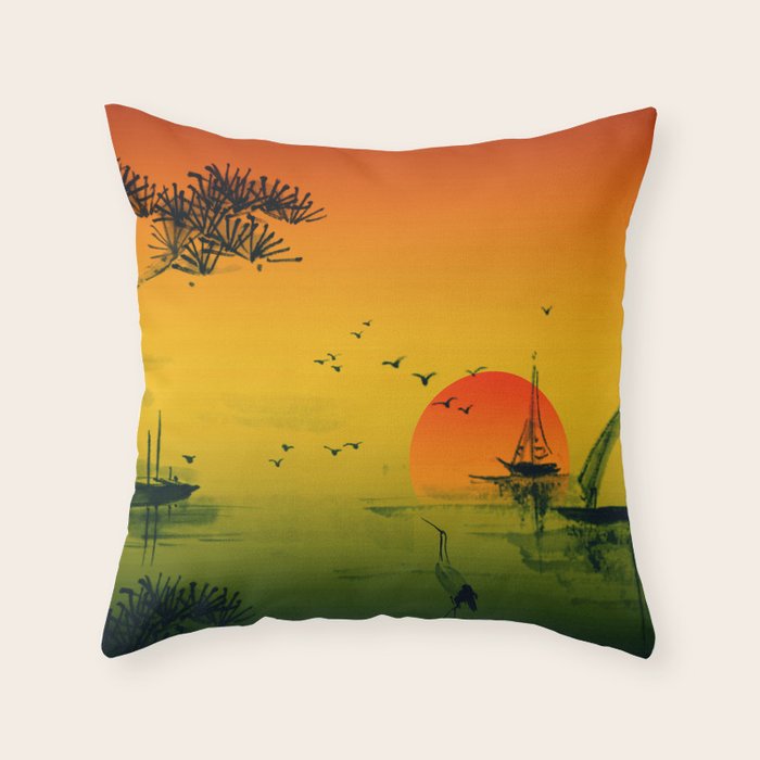 asian style throw pillows