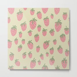 Strawberry Field (Green) Metal Print
