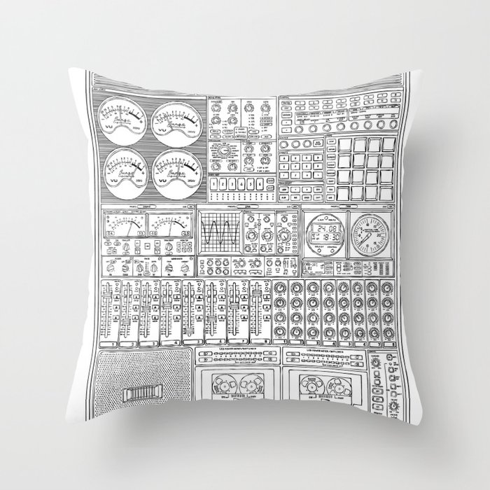 Music Machine Throw Pillow