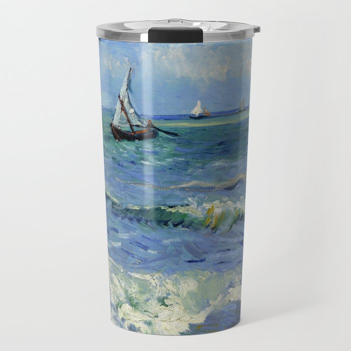 Vincent van Gogh "The Sea at Les Saintes-Maries-de-la-Mer" Travel Mug