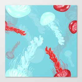 Jellyfish print Canvas Print