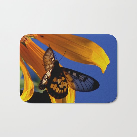 Transparent Butterfly Bath Mat