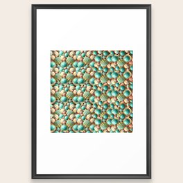 3d bubble pattern Framed Art Print