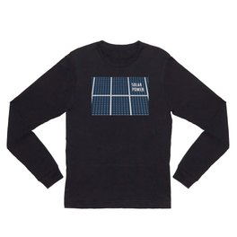 Image Of A Solar Power Panel. Free Clean Energy For Everyone Long Sleeve T Shirt | Electricity, Color, Clean, Panel, Battery, Blue, Cell, Energy, Digital, Electrical 
