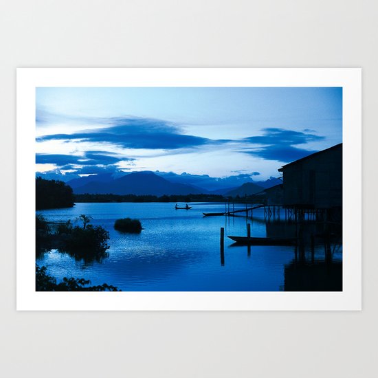 BLUE VIETNAMESE MEDITATION Art Print