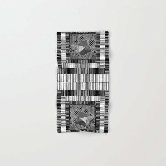 Abstract pattern . Patchwork striped . Hand & Bath Towel