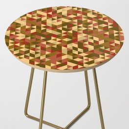 Autumn Palette Alternative Triangle Pattern Side Table