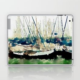 Watercolor Sailboat 2 Digital art painting Laptop Skin