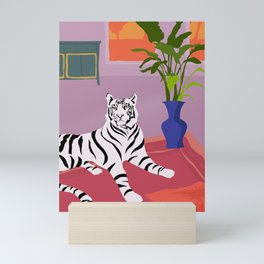 White Tiger Mini Art Print