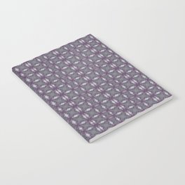 Purple Green Diamond Crisscross Geometric Art Notebook