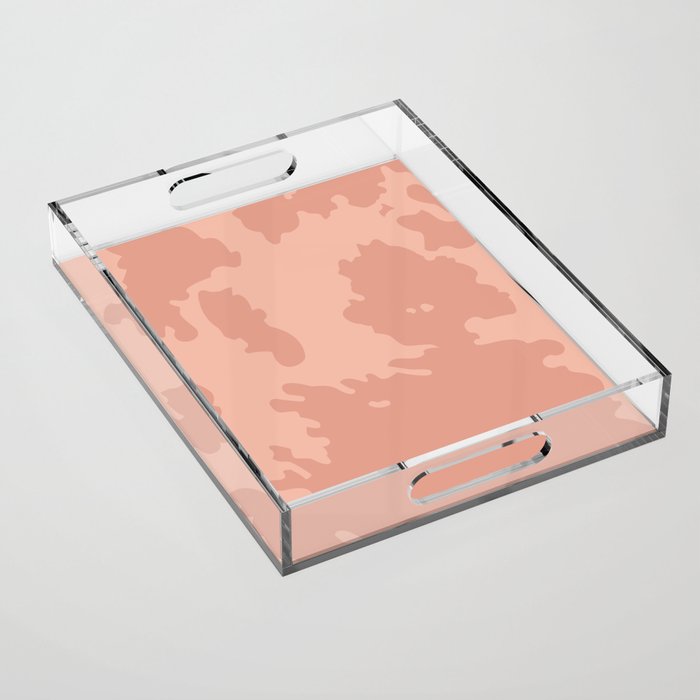 Soft Pink Cowhide Spots  Acrylic Tray