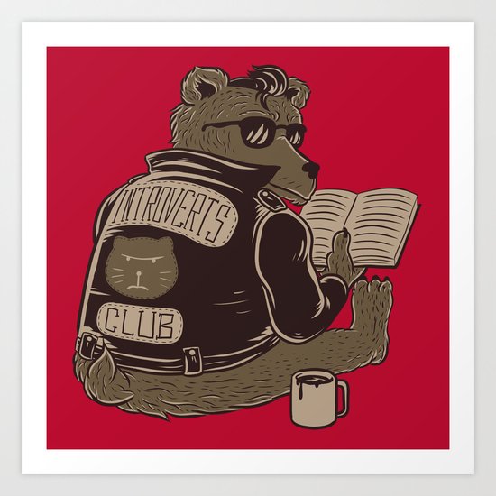 Introverts Club Art Print