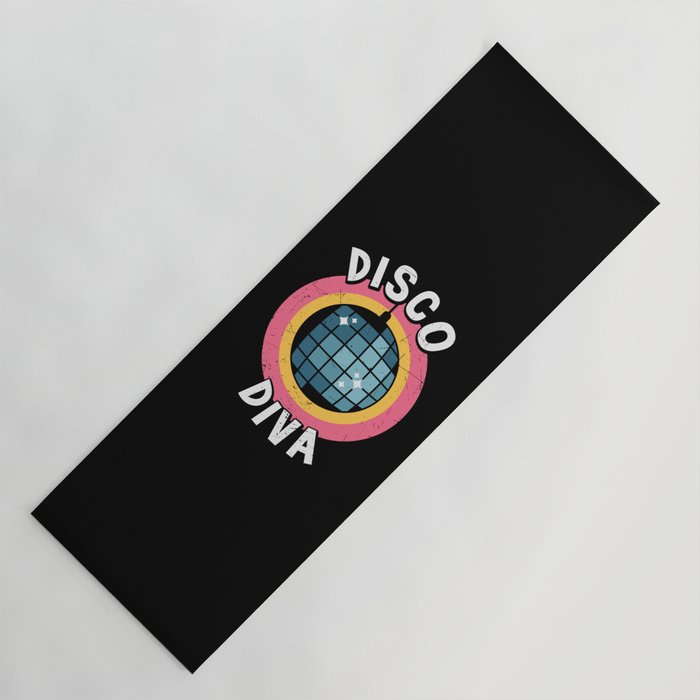 Disco Diva Retro Party Yoga Mat