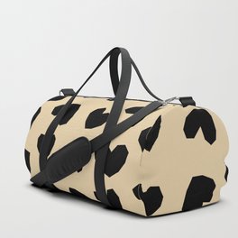 Geometric Hearts pattern black Duffle Bag