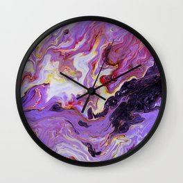 Abstract background of acrylic paints in color tones Wall Clock
